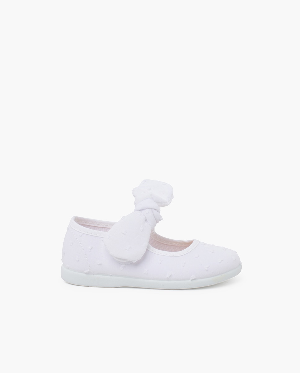 Merceditas de bebé plumeti tira adherente lazo - Pisamonas - Blanco Blanco-1