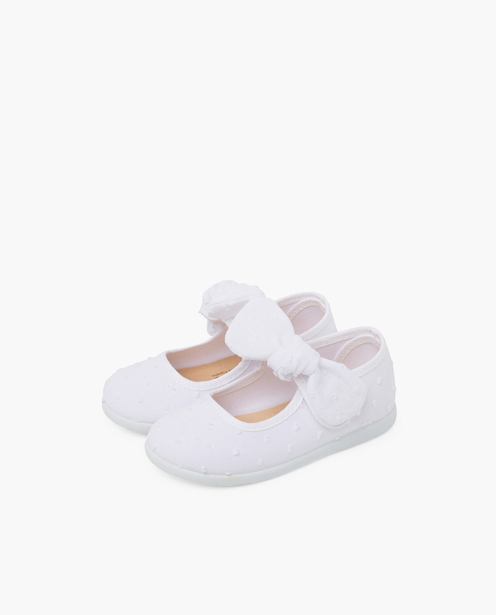 Merceditas de bebé plumeti tira adherente lazo - Pisamonas - Blanco Blanco-3