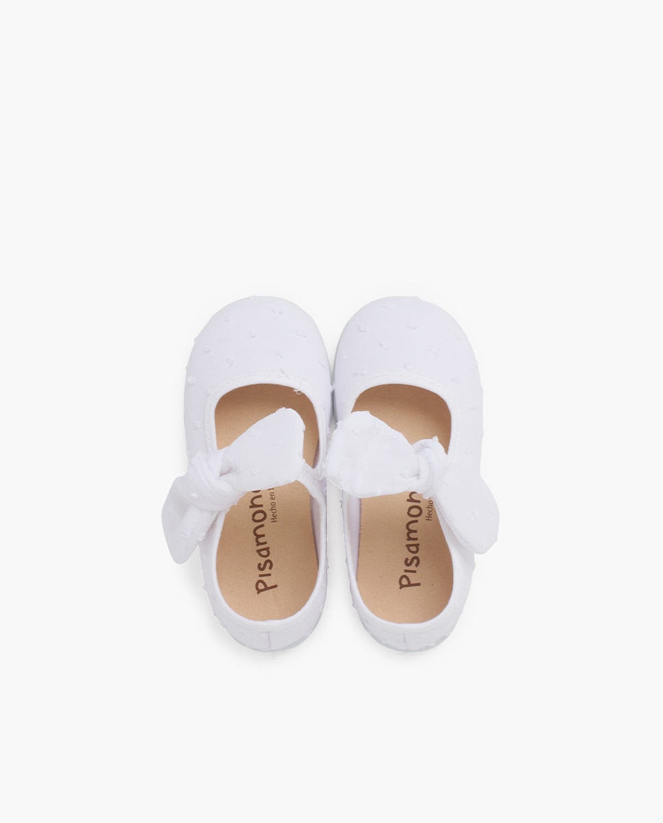 Merceditas de bebé plumeti tira adherente lazo - Pisamonas - Blanco Blanco-4