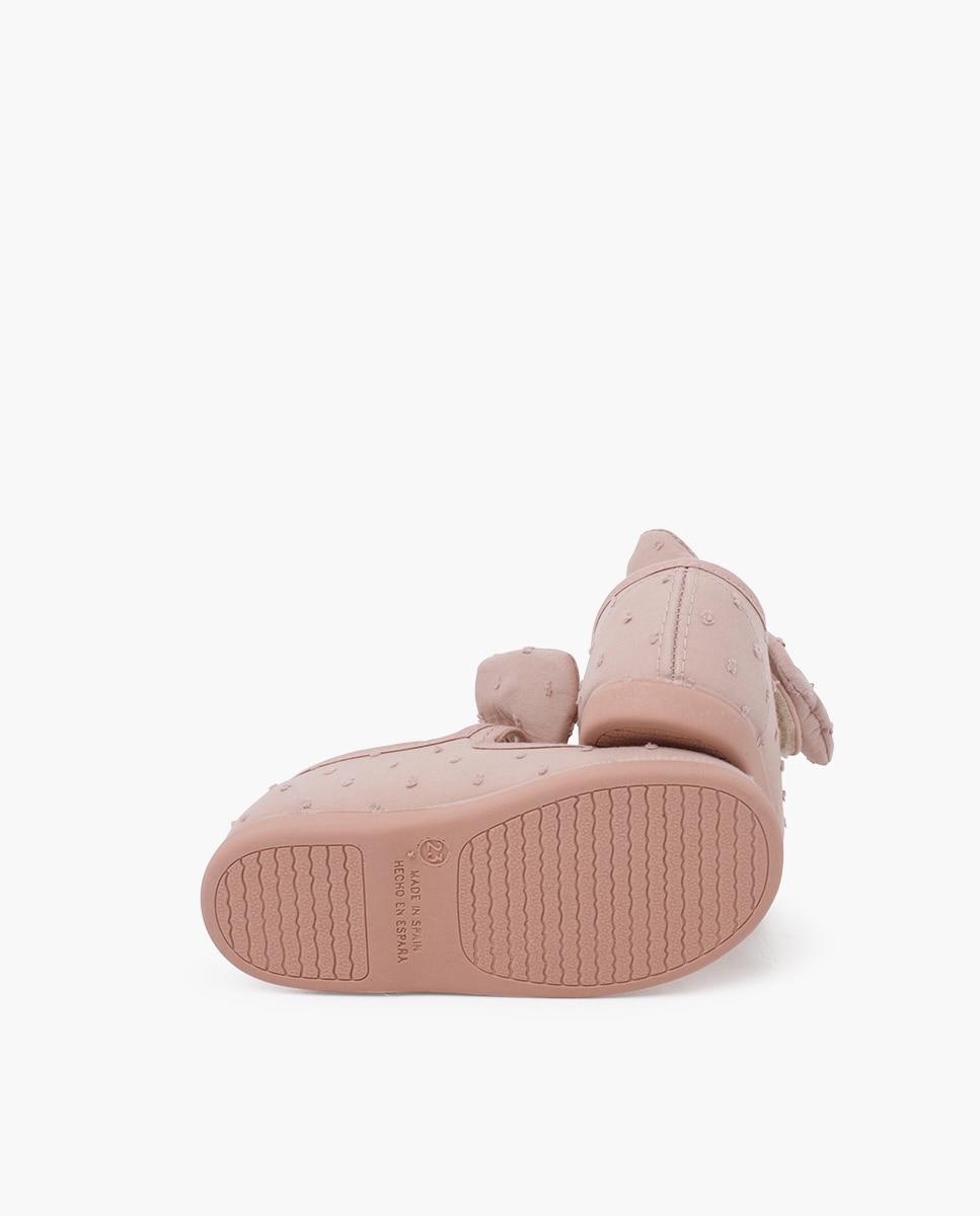 Merceditas de bebé plumeti tira adherente lazo - Pisamonas - Rosa claro Rosa claro-2