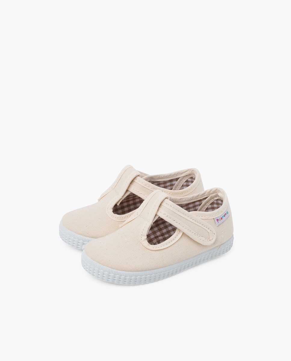 Pepitos Niños cinta adhesiva tipo zapatilla en blanco - Pisamonas - Beige Beige-3