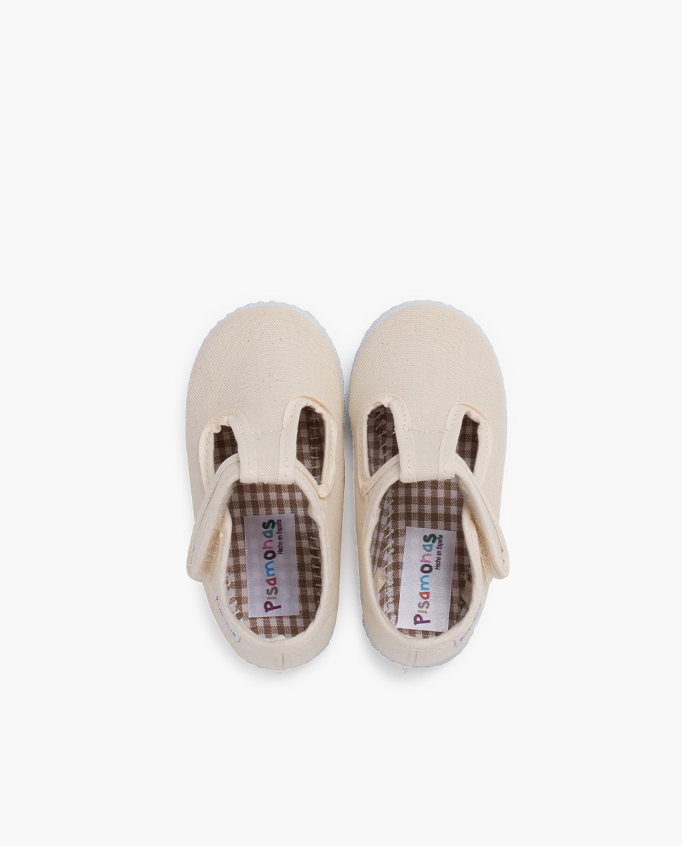 Pepitos Niños cinta adhesiva tipo zapatilla en blanco - Pisamonas - Beige Beige-4