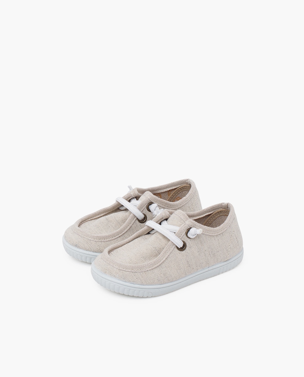 Náuticos de niños wallaby con suela fina y cordones elásticos - Pisamonas - Piedra Piedra-3
