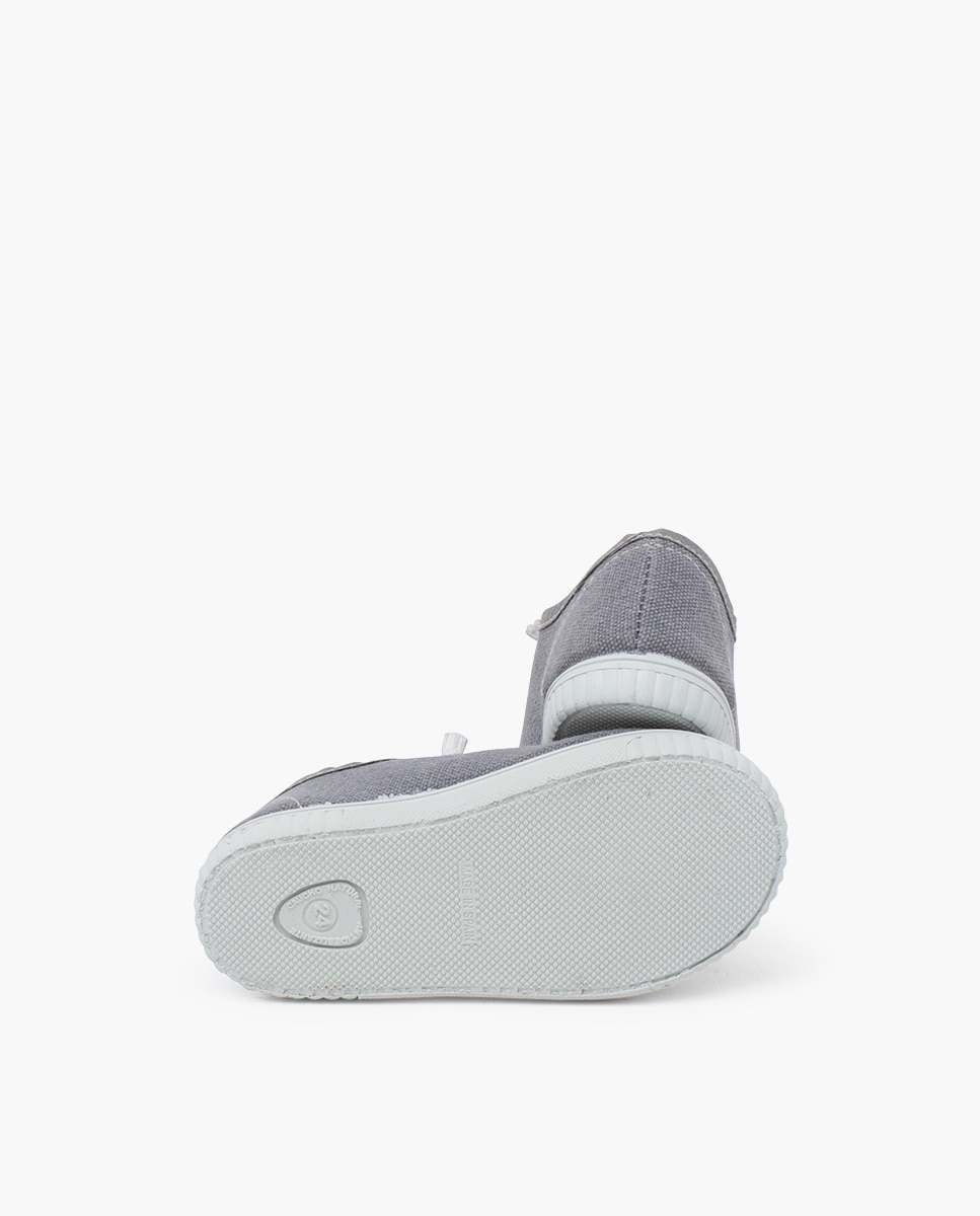 Náuticos de niños wallaby con suela fina y cordones elásticos - Pisamonas - Gris Gris-2