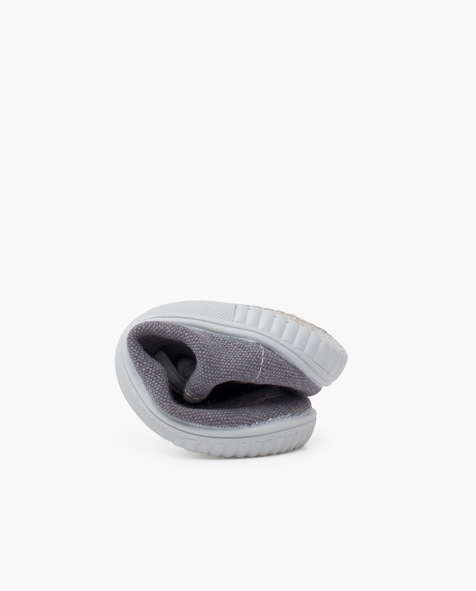 Náuticos de niños wallaby con suela fina y cordones elásticos - Pisamonas - Gris Gris-5