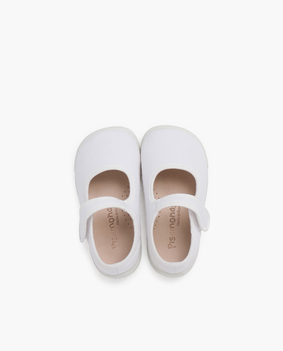 Merceditas barefoot tira adherente - Pisamonas - Blanco Blanco-4