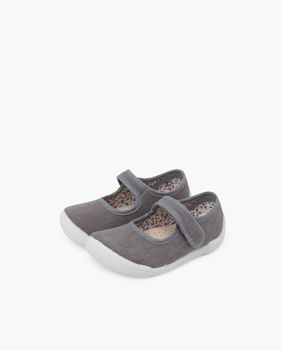 Merceditas barefoot tira adherente - Pisamonas - Gris Gris-3