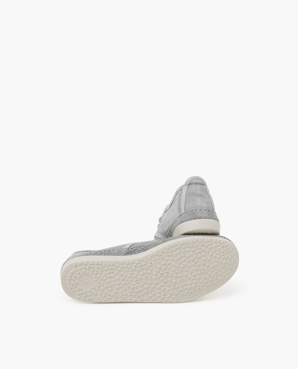 Zapatillas de lona de niña casual tallas altas lona - Pisamonas - Gris Gris-2