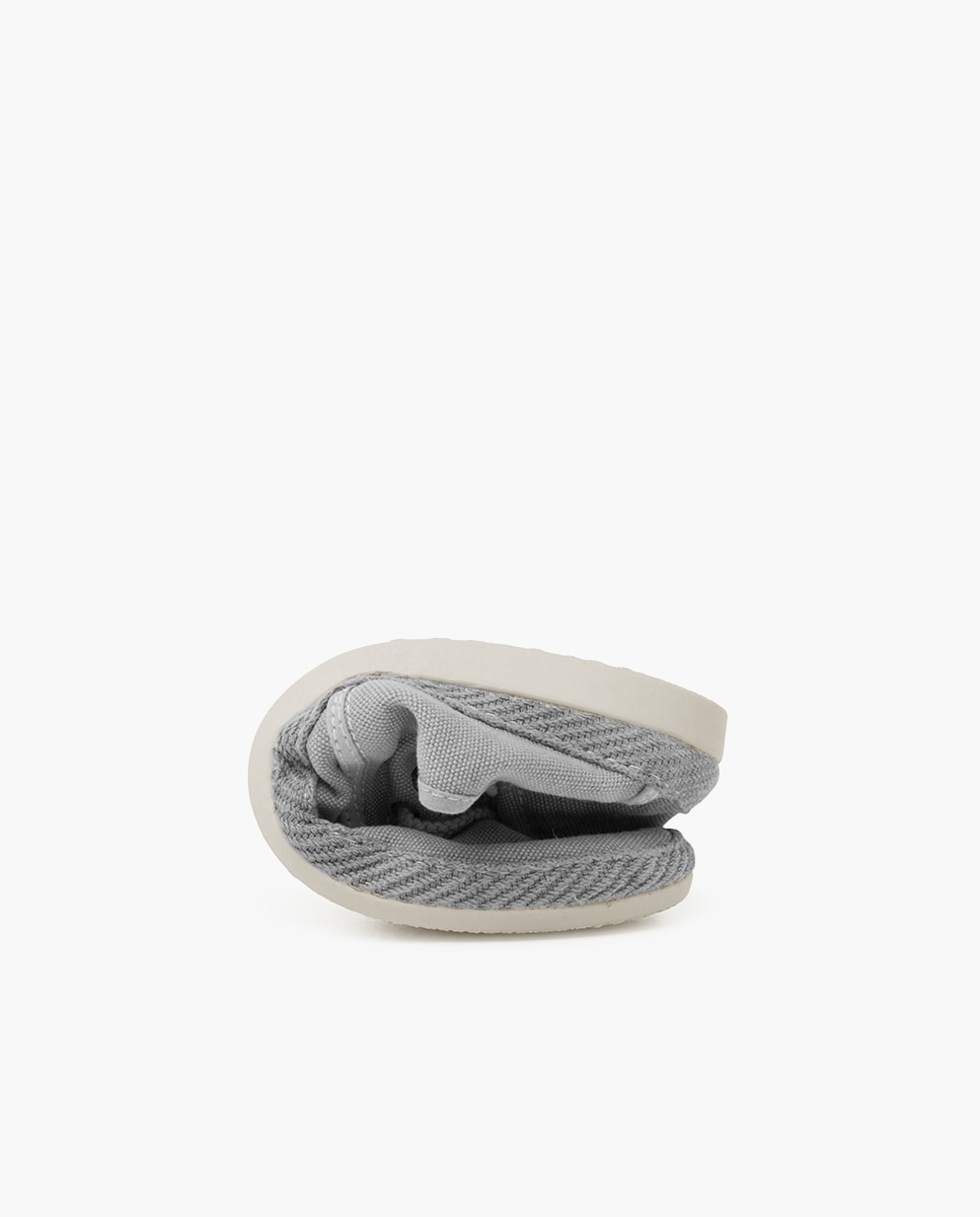 Zapatillas de lona de niña casual tallas altas lona - Pisamonas - Gris Gris-5