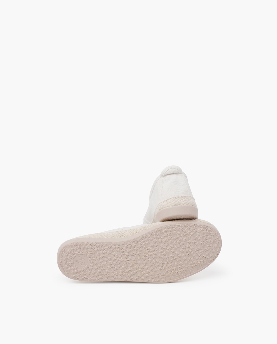 Zapatillas de lona de niña casual tallas altas lona - Pisamonas - Crudo Crudo-2