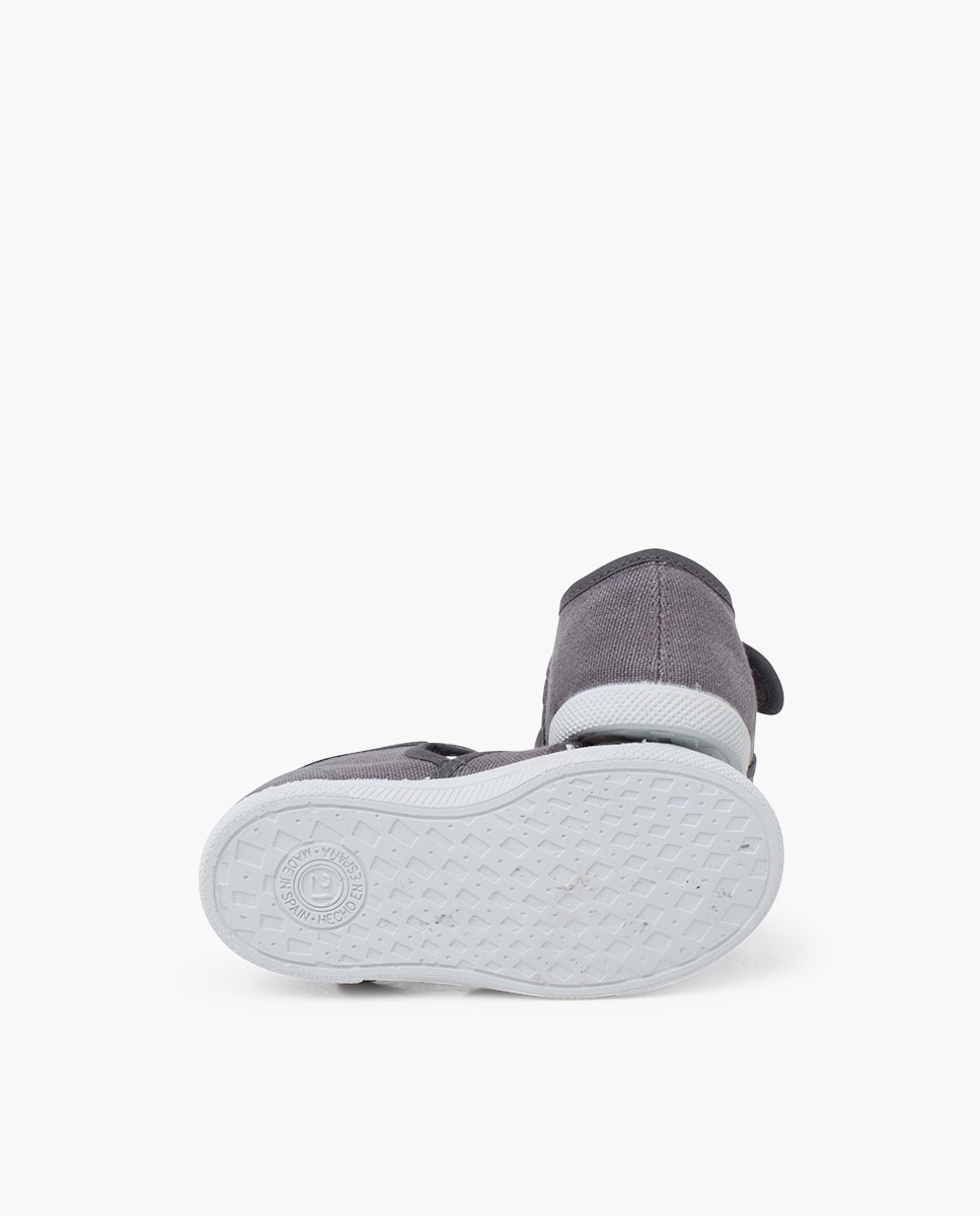 Sandalias de bebé lona eco puntera goma - Pisamonas - Gris / Blanco Gris / Blanco-2