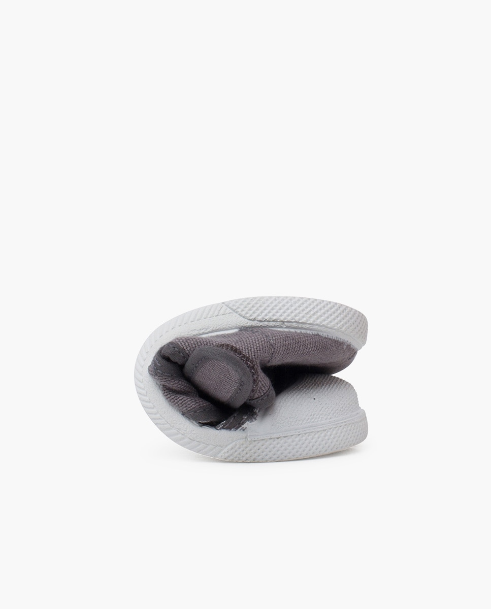 Sandalias de bebé lona eco puntera goma - Pisamonas - Gris / Blanco Gris / Blanco-5