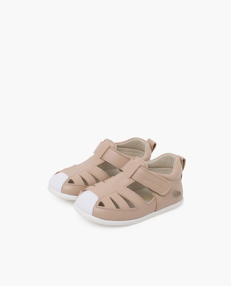 Chanclas de bebé napa blandita suela fina - Pisamonas - Beige Beige-3