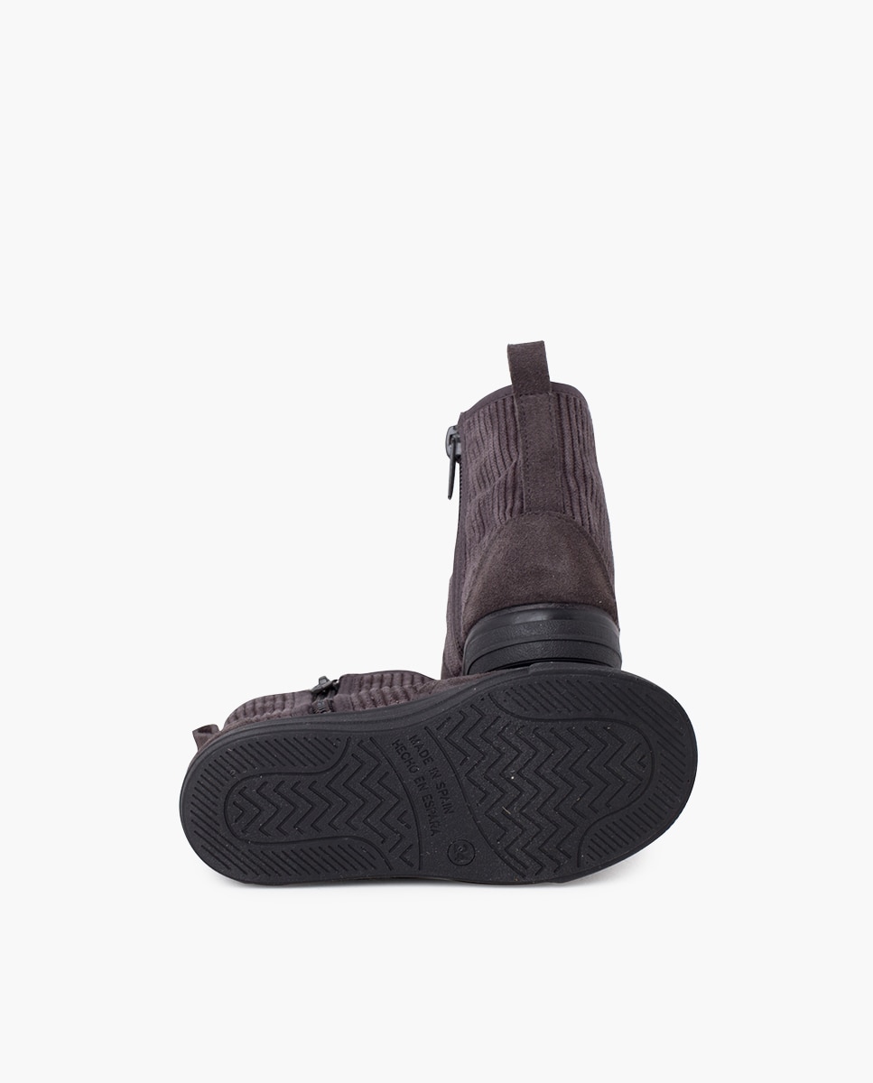 Botas de niña caña de pana - Pisamonas - Gris oscuro Gris oscuro-2