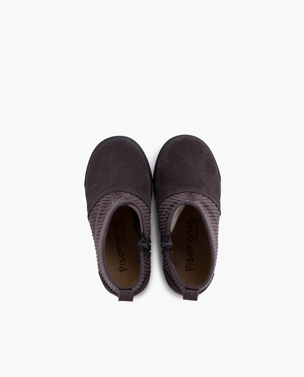 Botas de niña caña de pana - Pisamonas - Gris oscuro Gris oscuro-4