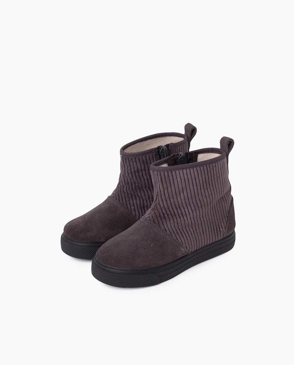 Botas de niña caña de pana - Pisamonas - Gris marengo Gris marengo-3