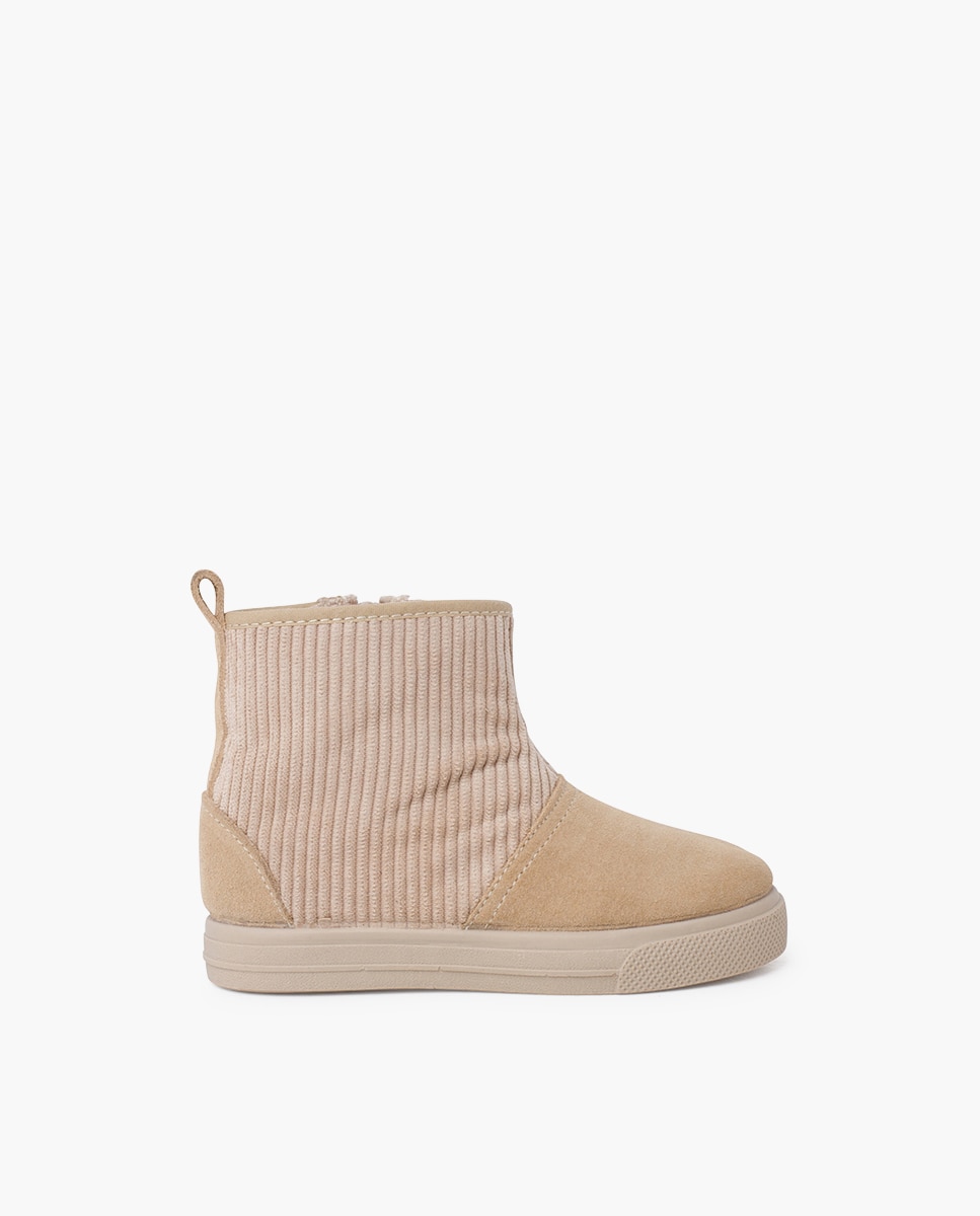 Botas de niña caña de pana - Pisamonas - Beige Beige-1