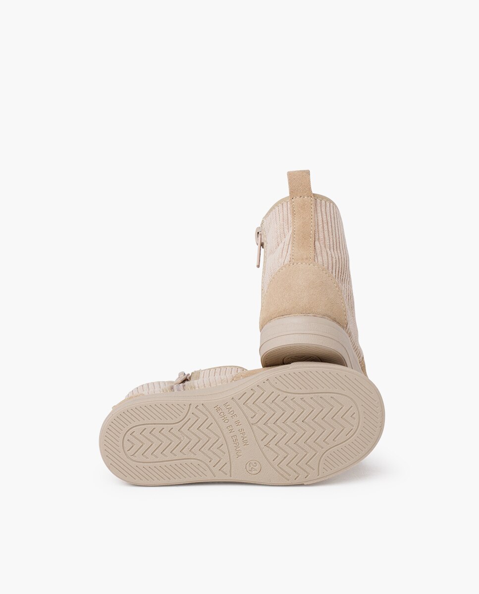 Botas de niña caña de pana - Pisamonas - Beige Beige-2