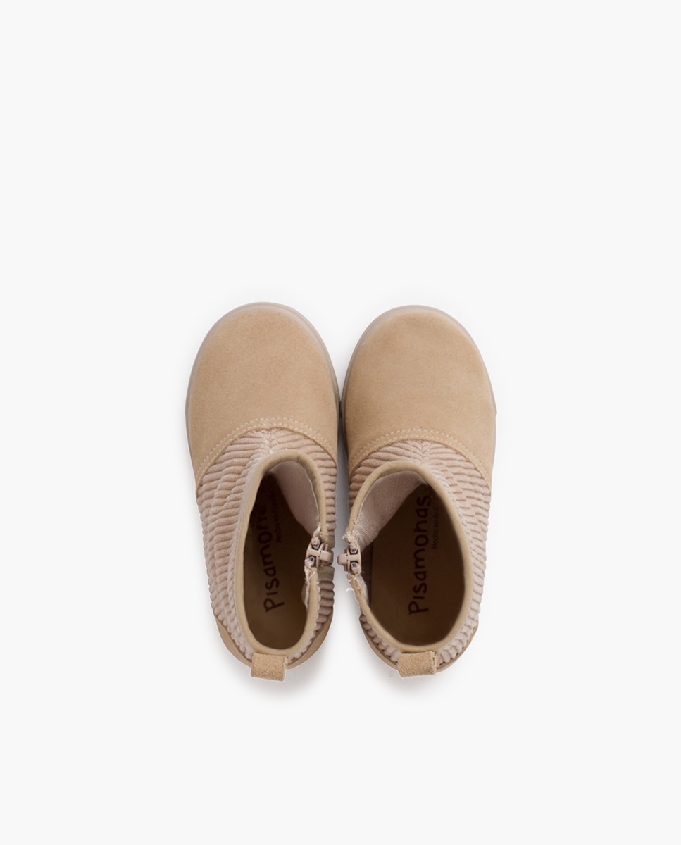 Botas de niña caña de pana - Pisamonas - Beige Beige-4