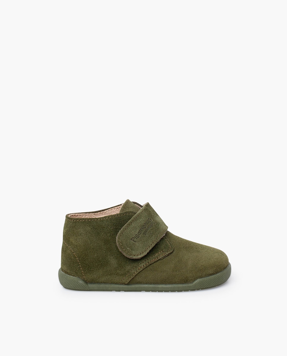Imagen 1 de Botitas barefoot serraje cierre adherente - Pisamonas - Verde oscuro Verde oscuro