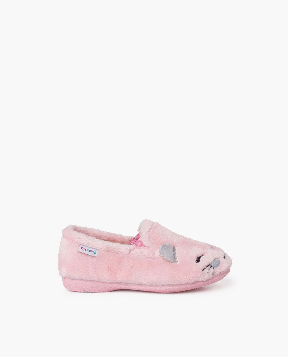 Imagem 0 de Pantufas Fechadas Infantil com Pelo Suave Gato