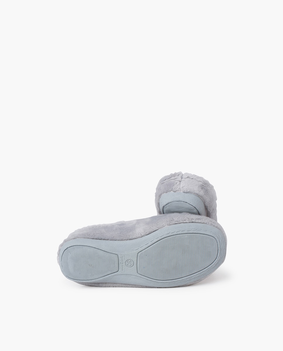 Pantufas Fechadas Infantil Tipo Socas Gato e Cinzento-2