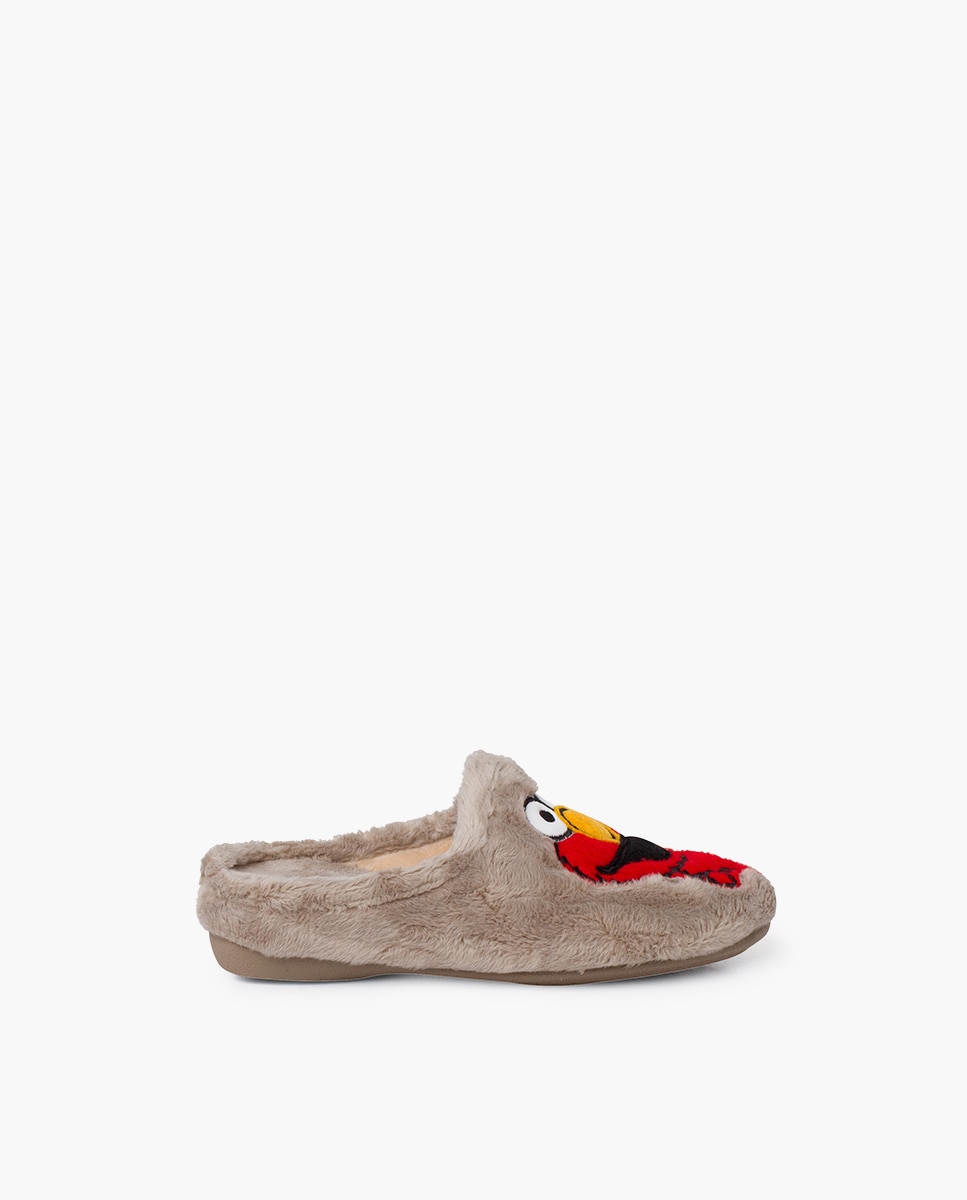 Zapatillas de casa abiertas de niños monstruo galletas con plantilla acolchada - Pisamonas - Topo Topo-1