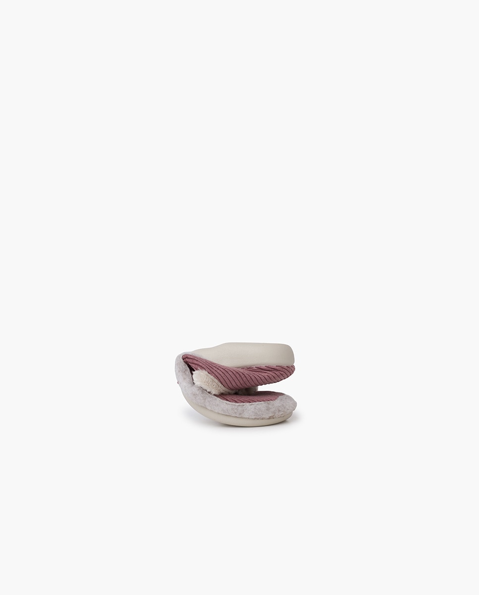 Zapatillas de casa cerradas de niños con forro de pelito - Pisamonas - Rosa Rosa-5