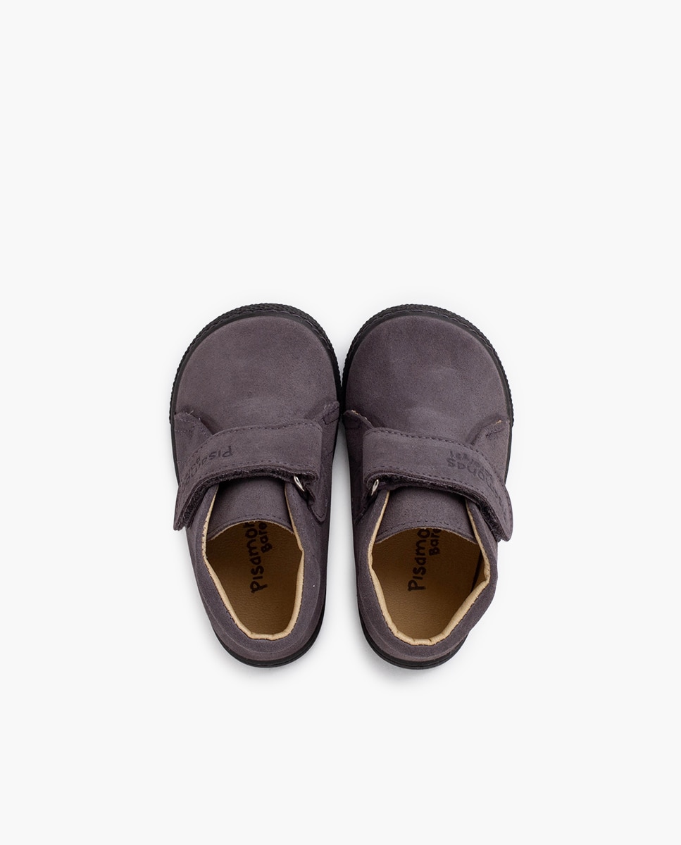 Botas Infantil Barefoot em Camurça Pisamonas Cinzento-4