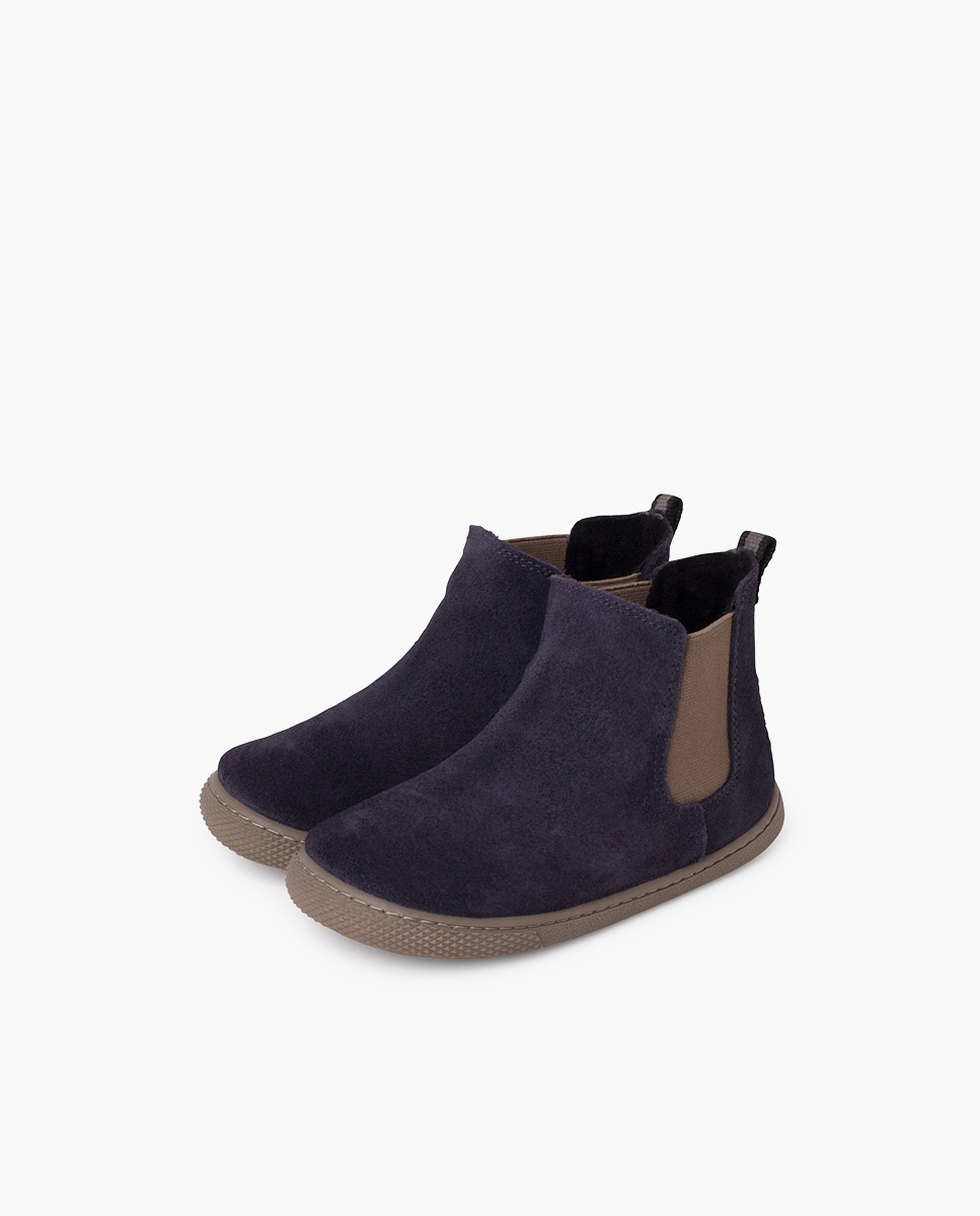 Botas Barefoot em Camurça Tipo Chelsea Azul-marinho-3