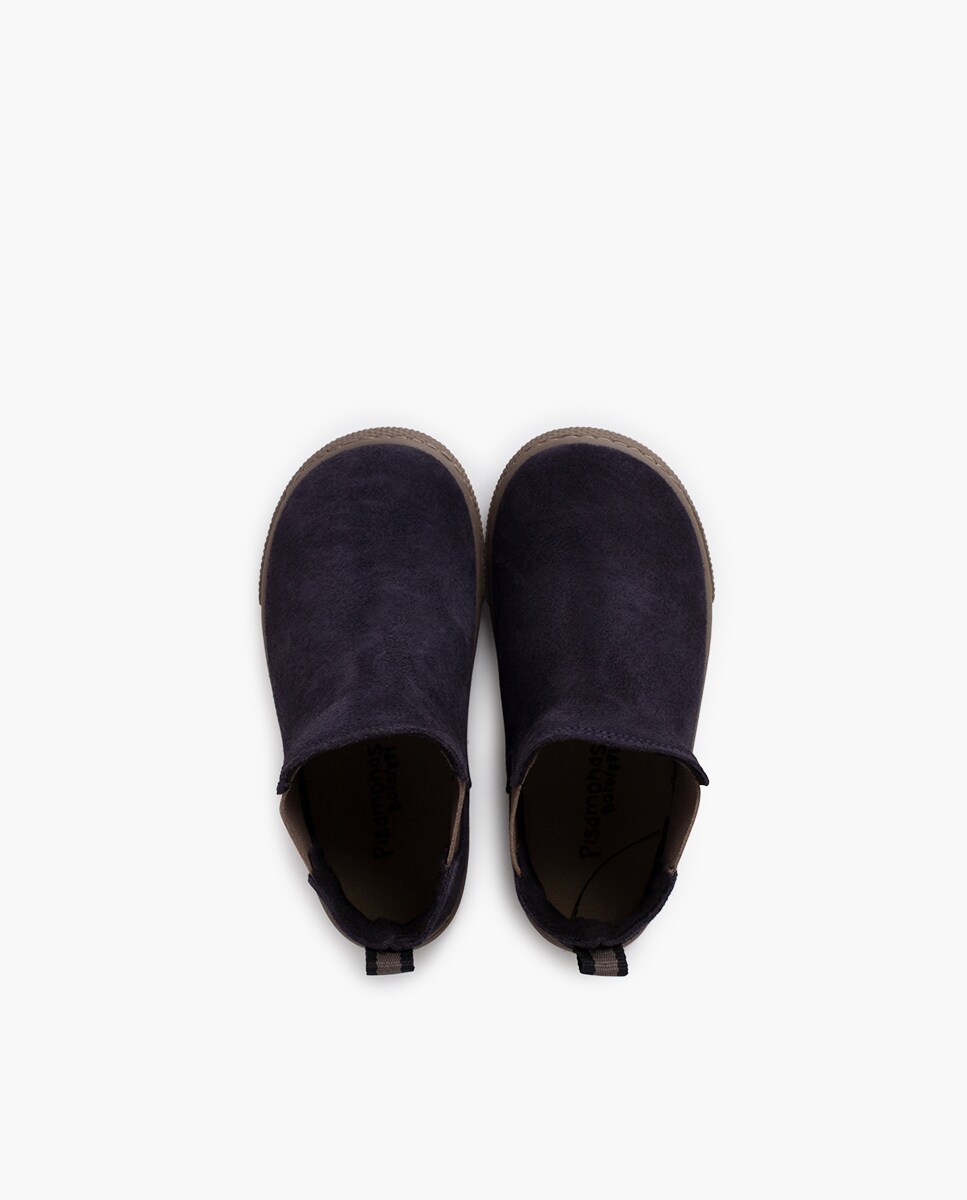 Botas Barefoot em Camurça Tipo Chelsea Azul-marinho-4