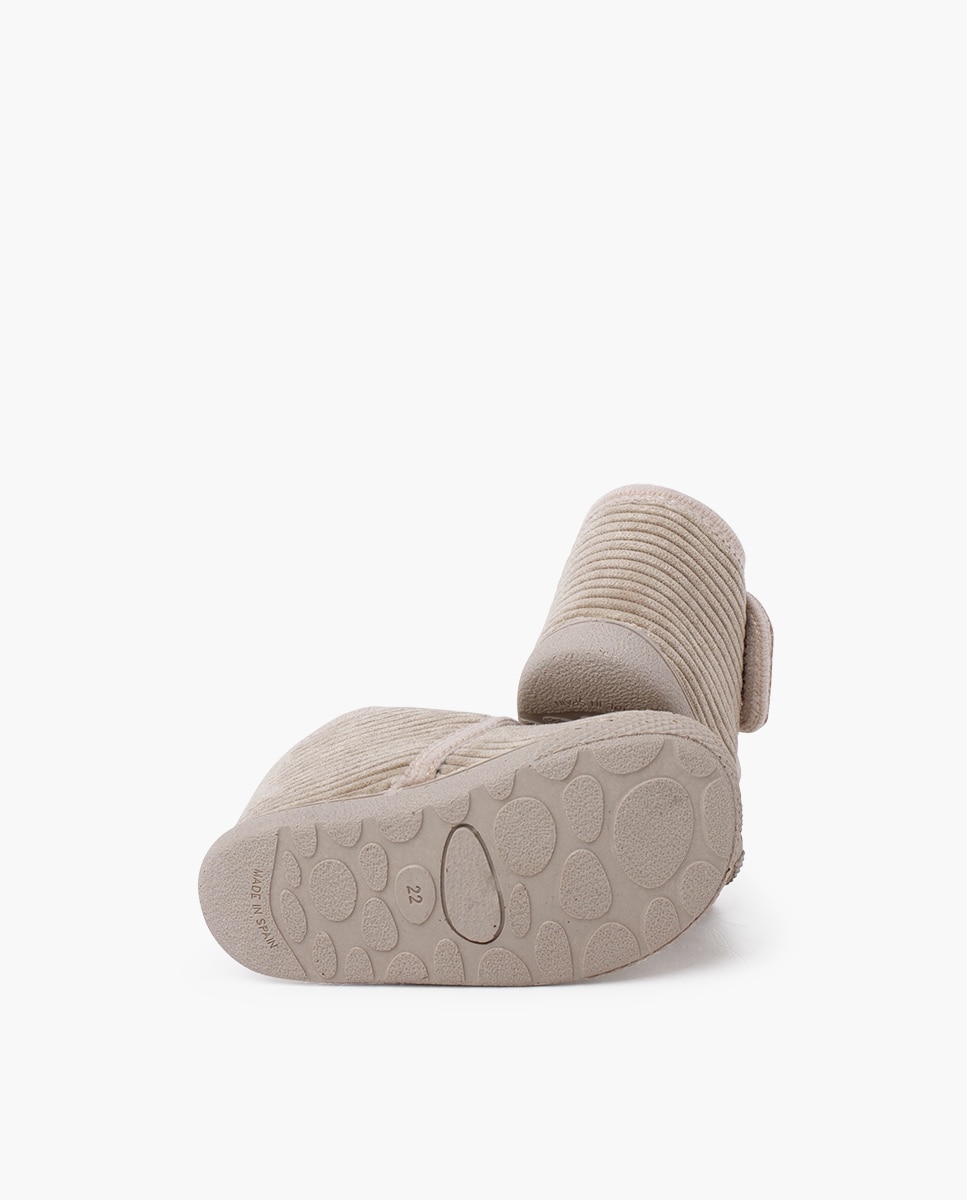 Zapatillas de casa cerradas de niña casa pana barefoot - Pisamonas - Piedra Piedra-2