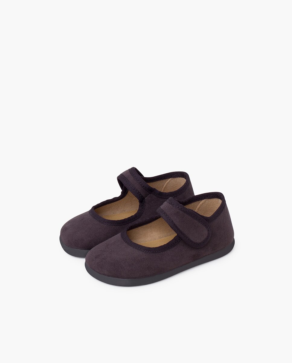 Imagen 3 de Merceditas de niña barefoot serratex tira adherente - Pisamonas - Gris oscuro Gris oscuro