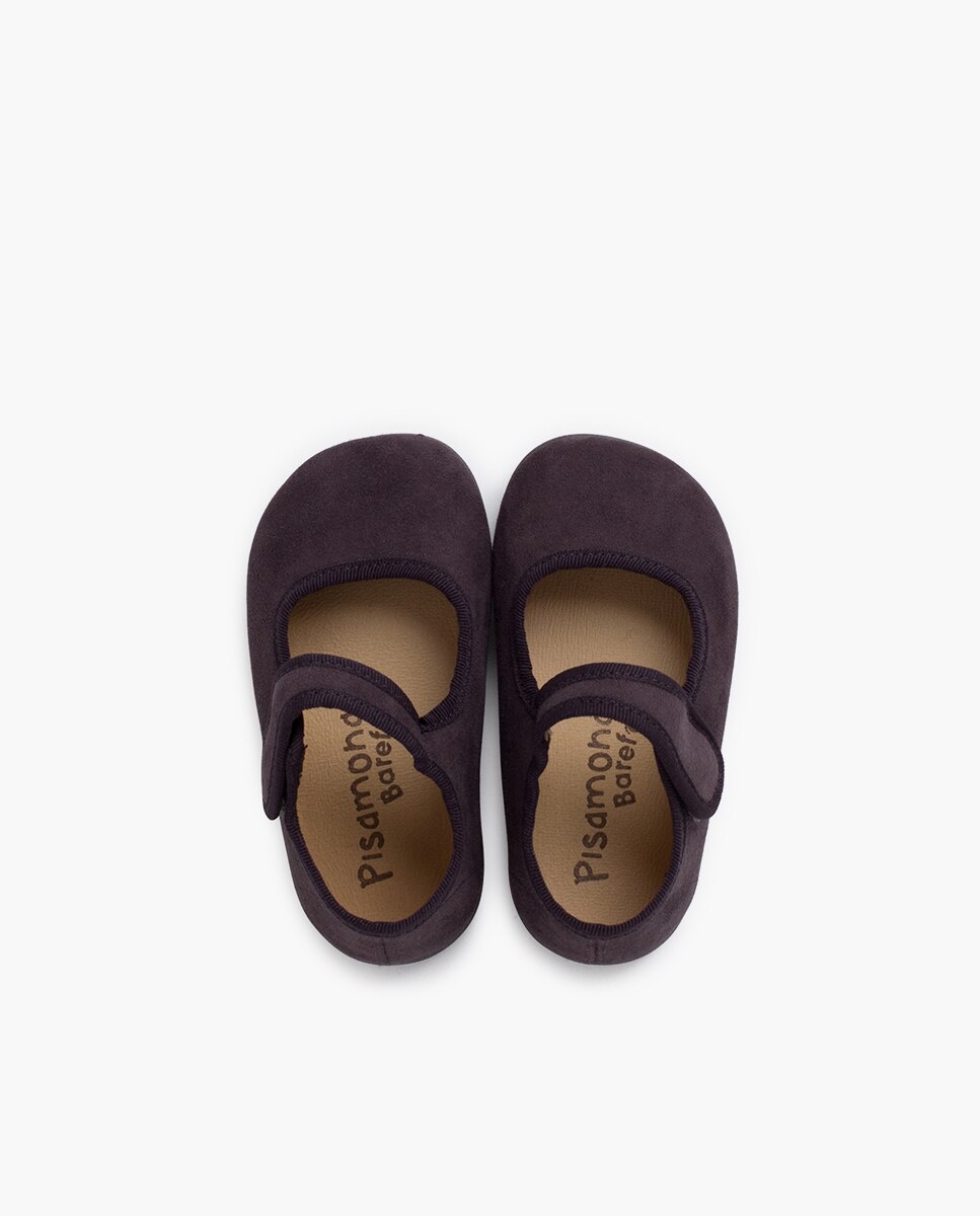 Imagen 4 de Merceditas de niña barefoot serratex tira adherente - Pisamonas - Gris oscuro Gris oscuro