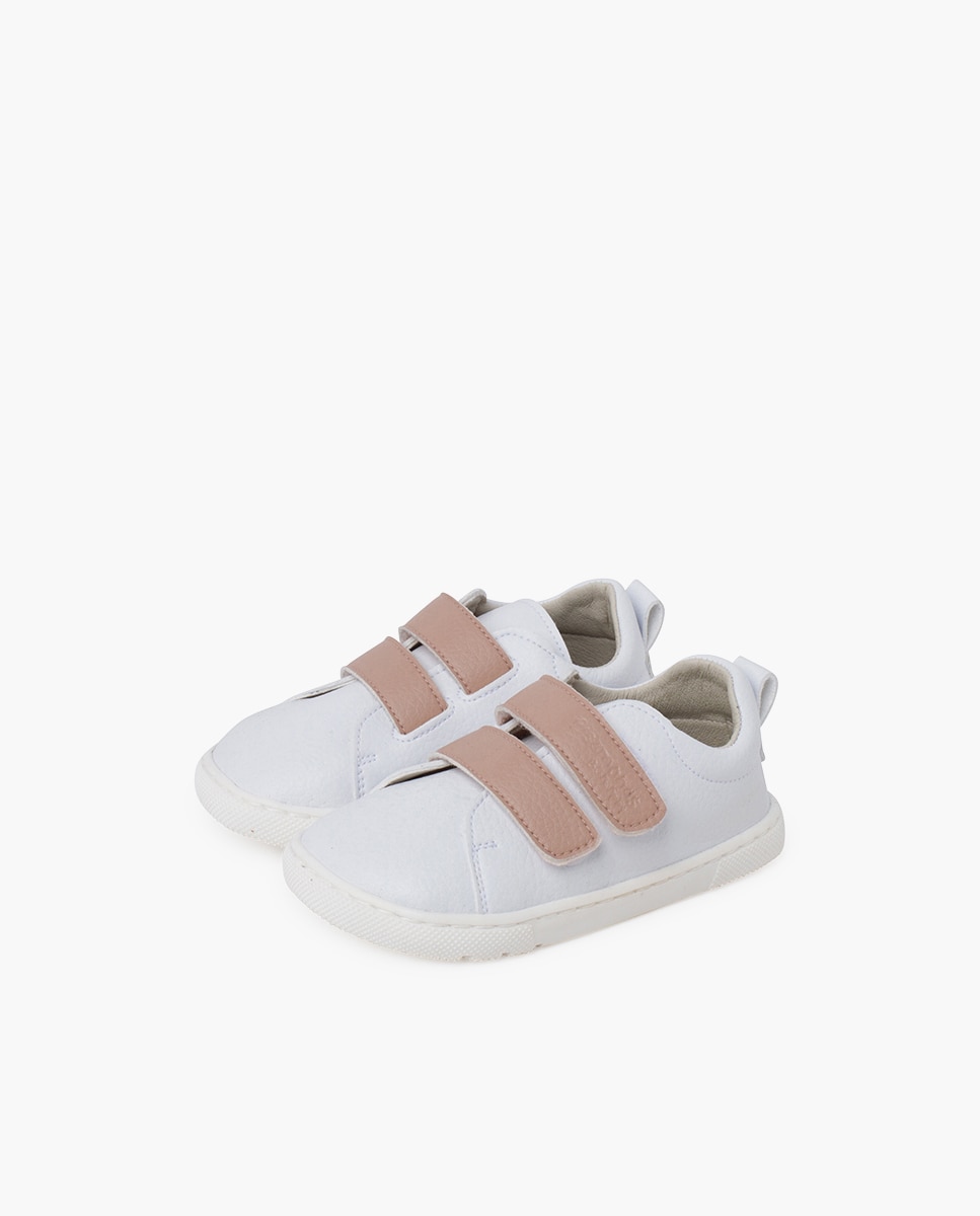 Pisamonas - Zapatillas de lona de niños barefoot tiras adherentes intercambiables.