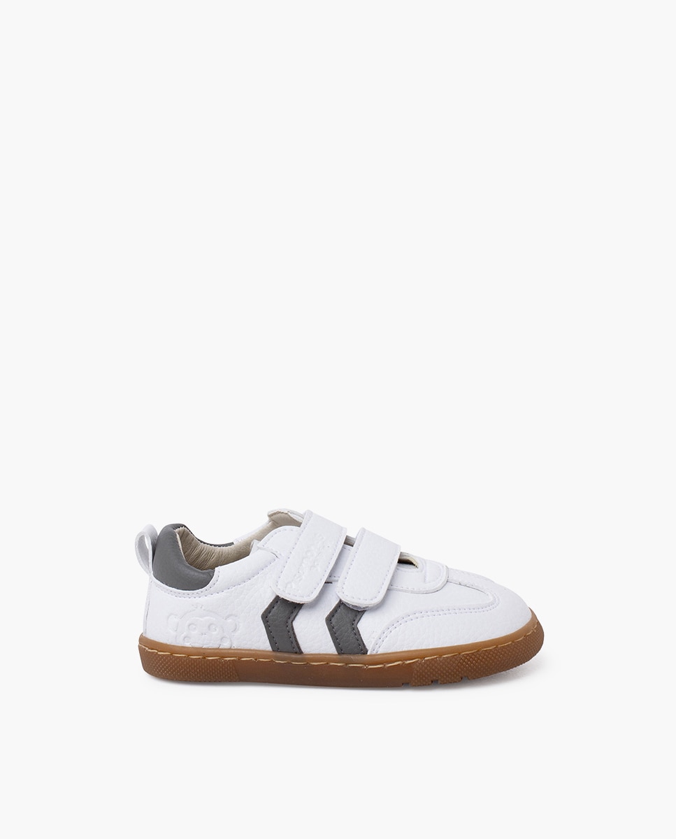 Imagem 0 de Sapatilhas de Lona em Branco Barefoot com Bandas Laterais