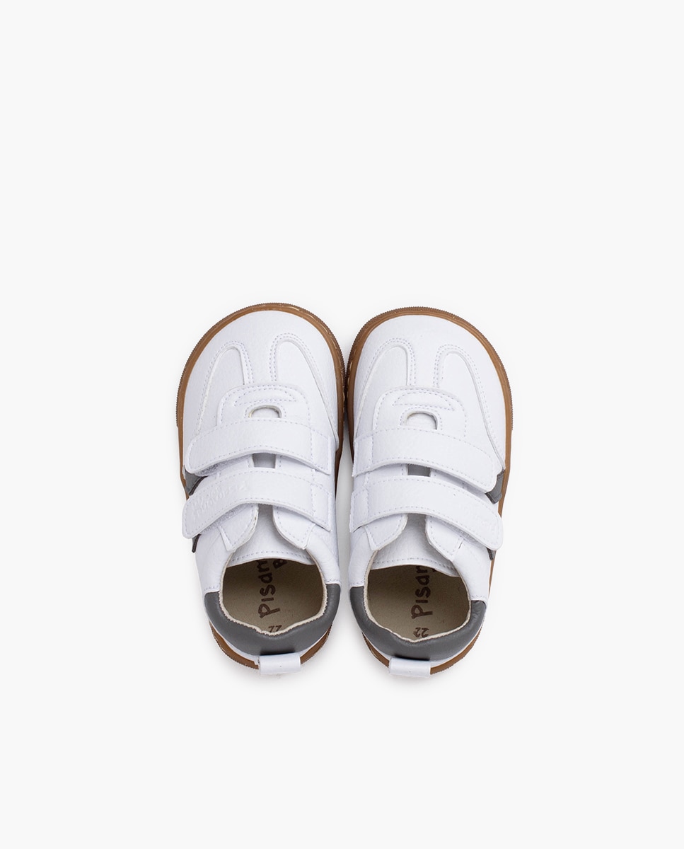 Sapatilhas de Lona Infantil Barefoot com Bandas Laterais Cinzento-4
