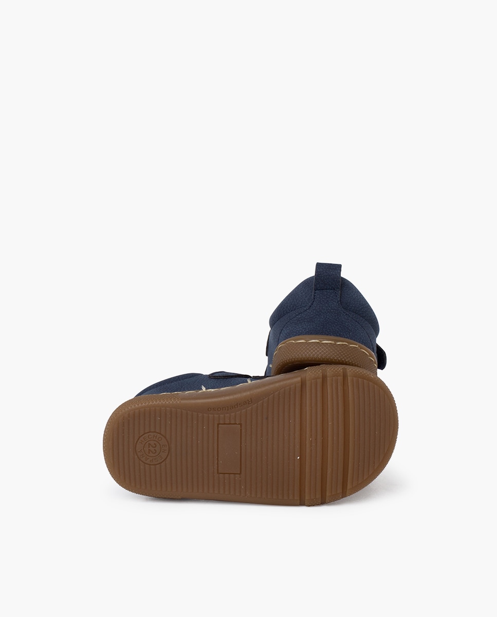 Zapatillas de lona de niños barefoot tipo piel grabada - Pisamonas - Azul marino Azul marino-2