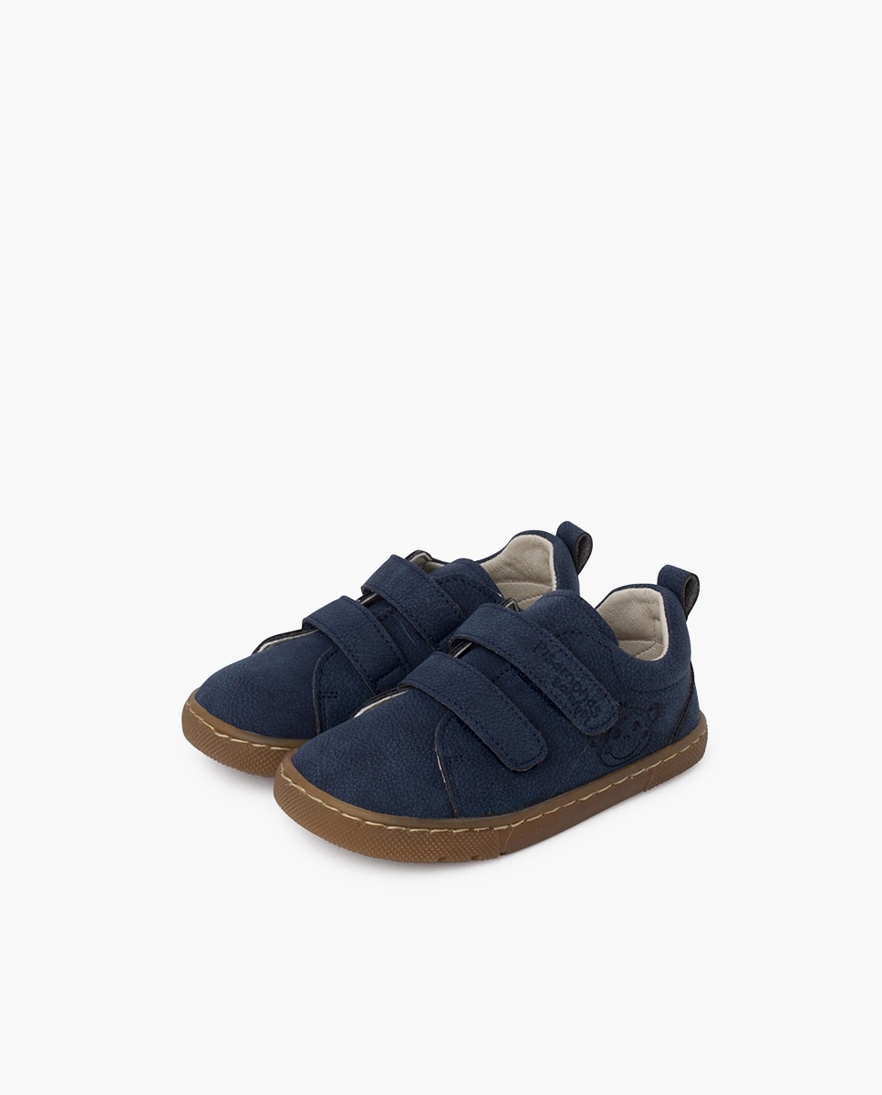 Zapatillas de lona de niños barefoot tipo piel grabada - Pisamonas - Azul marino Azul marino-3