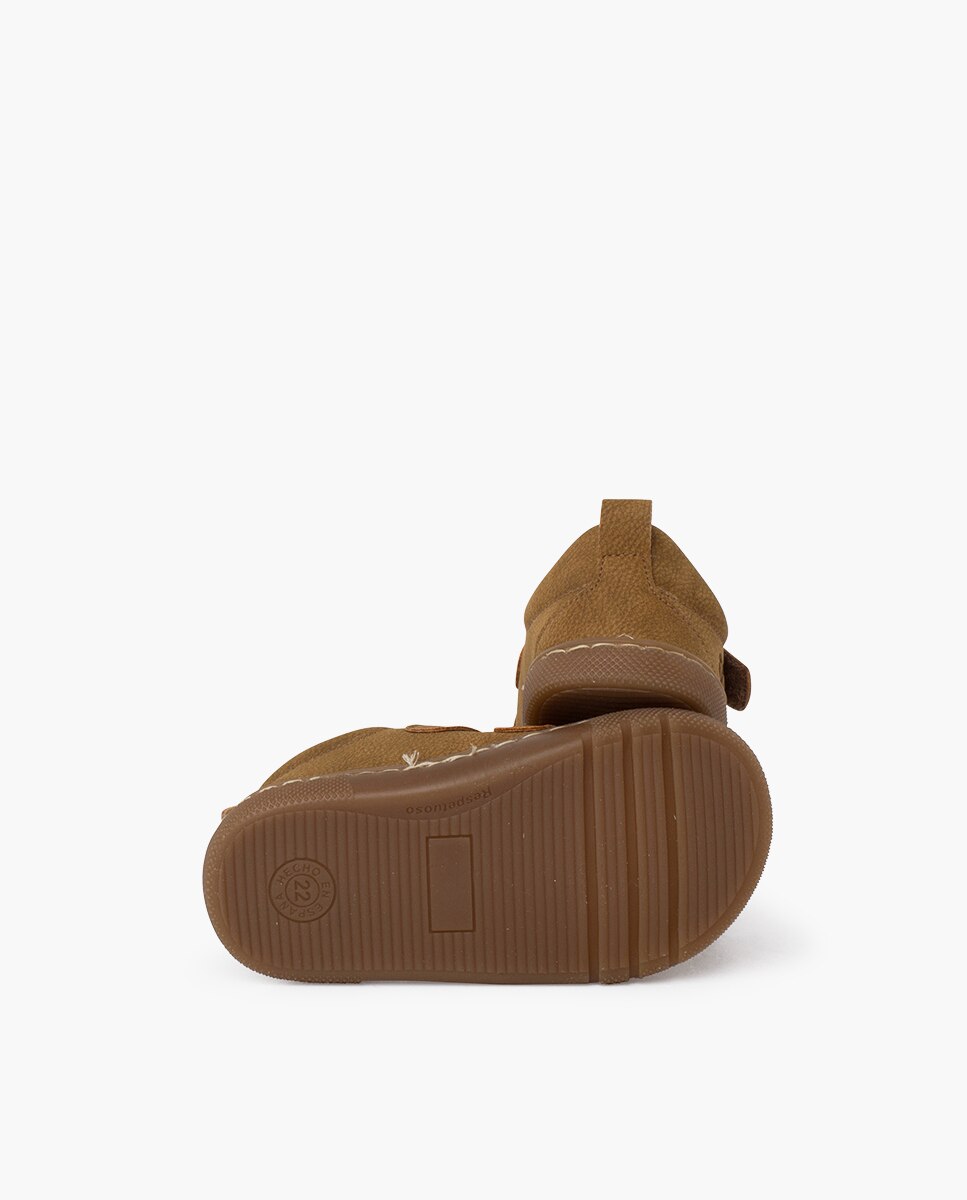 Zapatillas de lona de niños barefoot tipo piel grabada - Pisamonas - Camel Camel-2