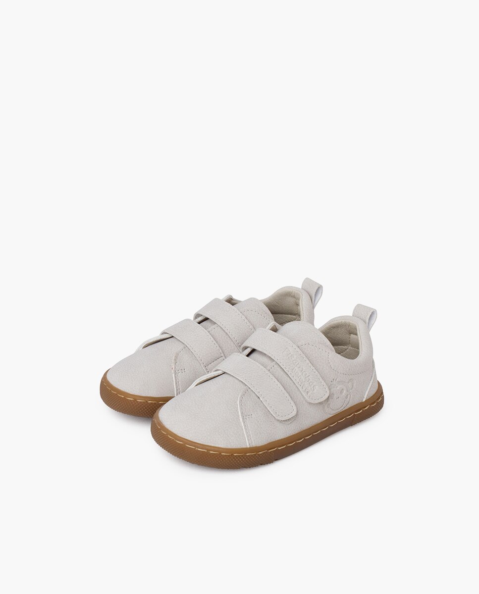 Zapatillas de lona de niños barefoot tipo piel grabada - Pisamonas - Crudo Crudo-3