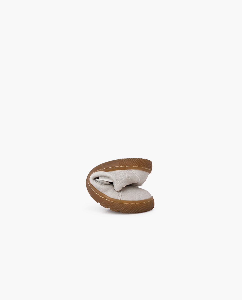 Zapatillas de lona de niños barefoot tipo piel grabada - Pisamonas - Crudo Crudo-5