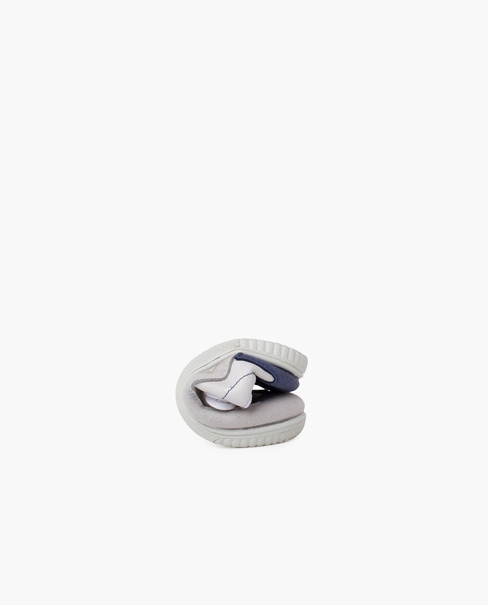 Zapatillas de lona de niños blanditas mínimal talonera colores - Pisamonas - Azul claro Azul claro-5