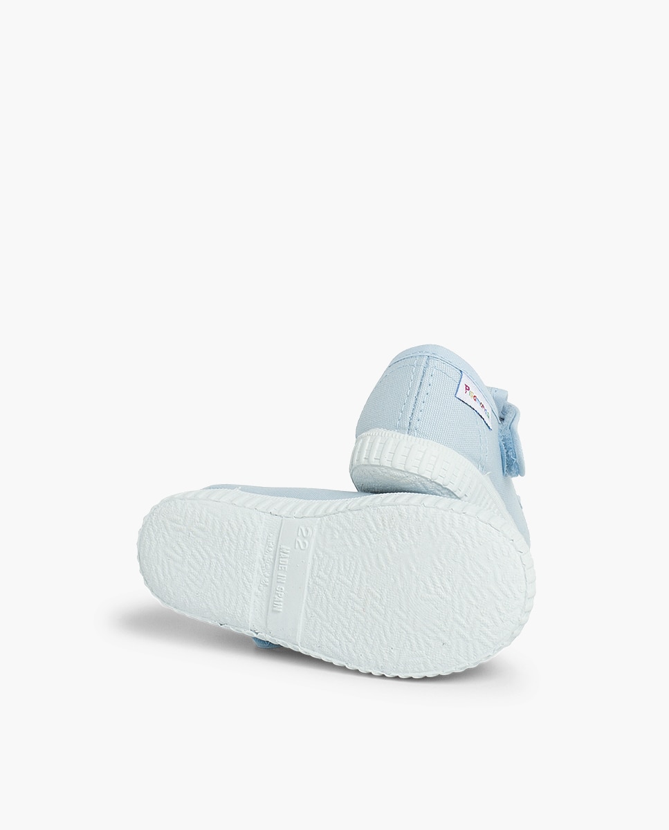 Pepitos Niños cinta adhesiva tipo zapatilla en blanco - Pisamonas - Azul celeste Azul celeste-2