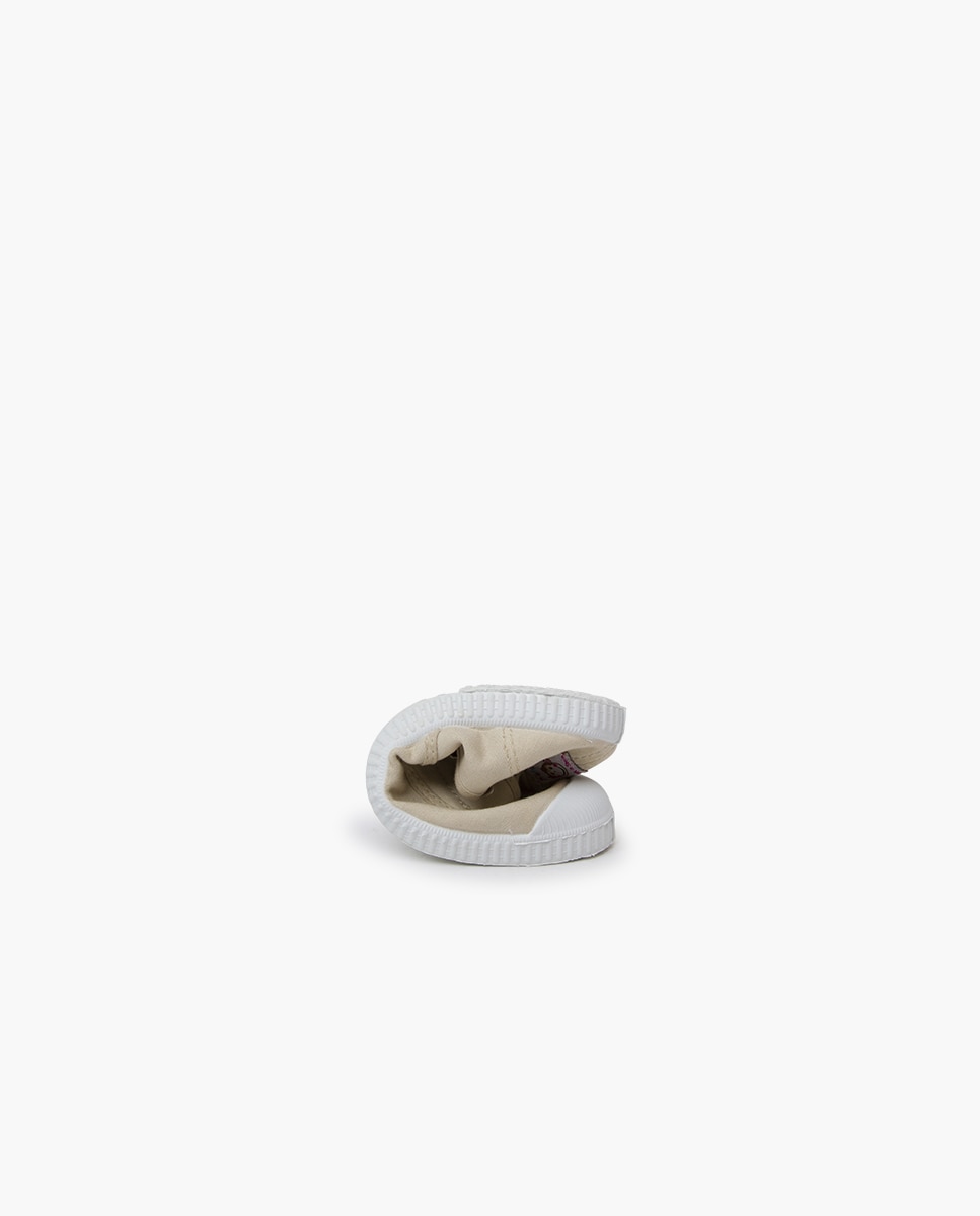 Zapatillas Lona Punta Goma Sin Cordones en arena - Pisamonas - Beige / Blanco Beige / Blanco-5