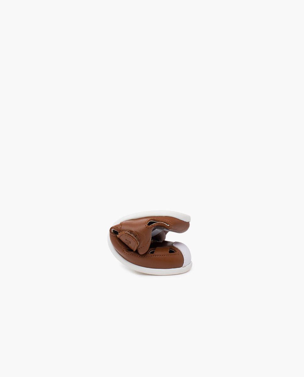 Chanclas de bebé napa blandita suela fina - Pisamonas - Marrón Marrón-5
