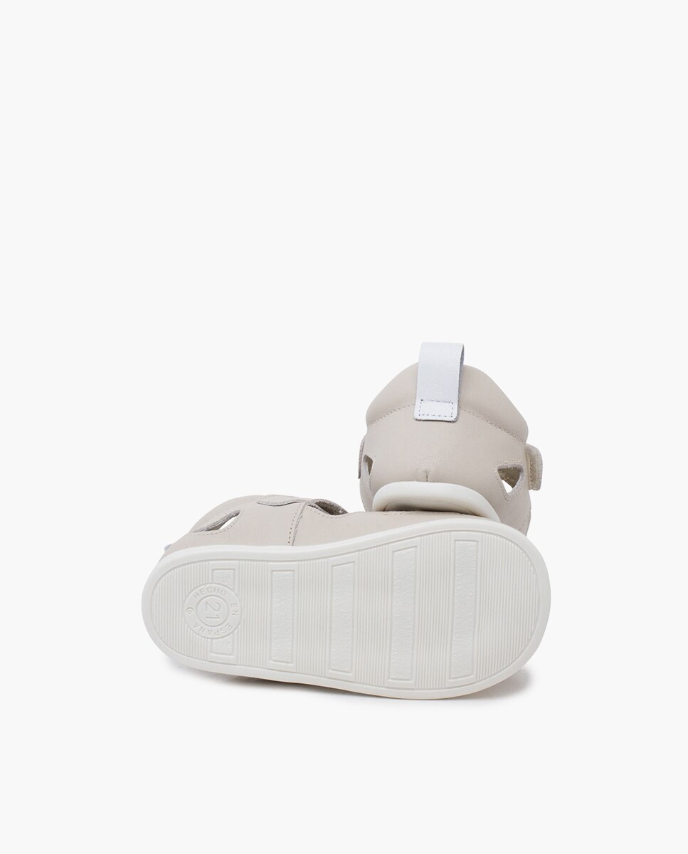 Chanclas de bebé napa blandita suela fina - Pisamonas - Gris claro Gris claro-2