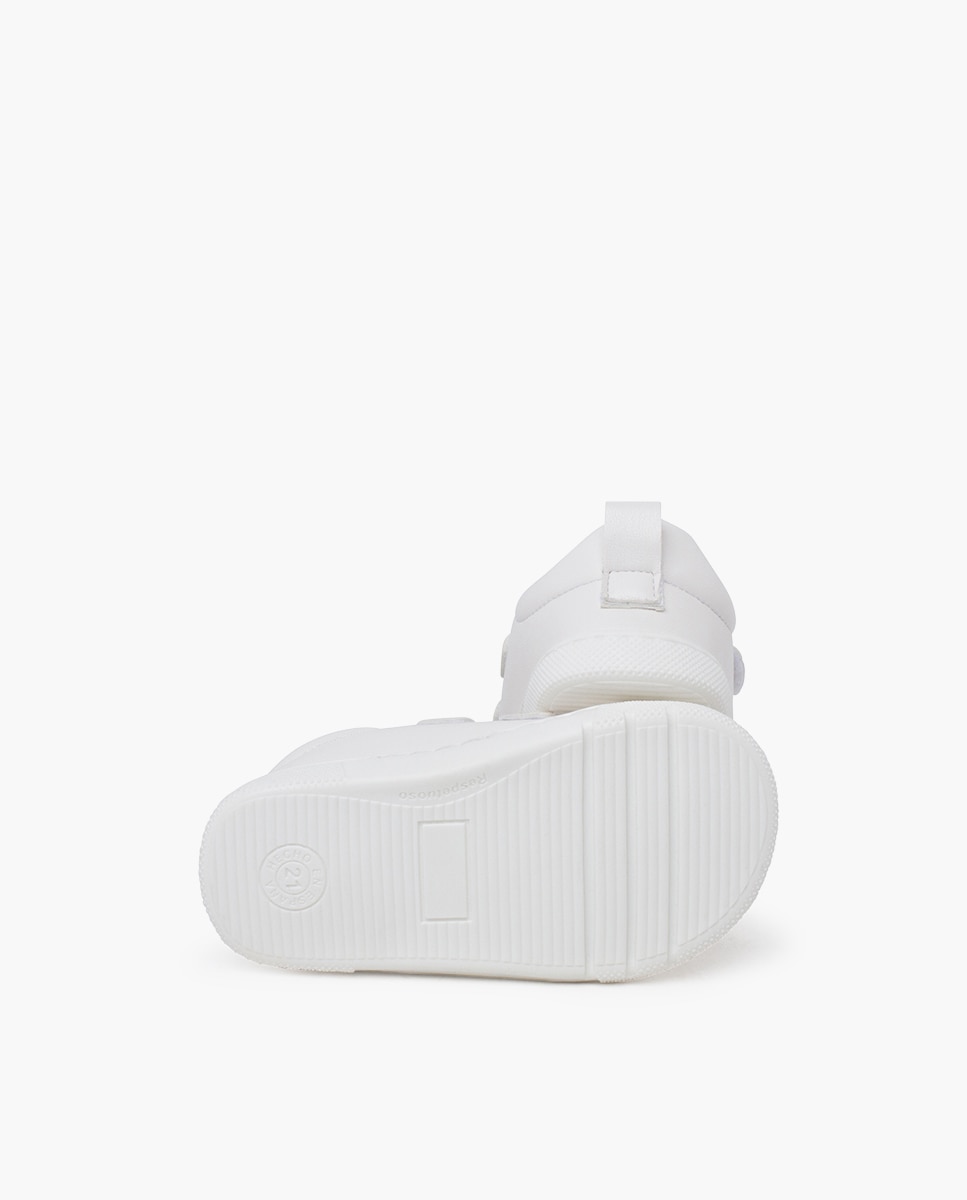 Zapatillas de lona de niña barefoot colores doble tira - Pisamonas - Blanco Blanco-2