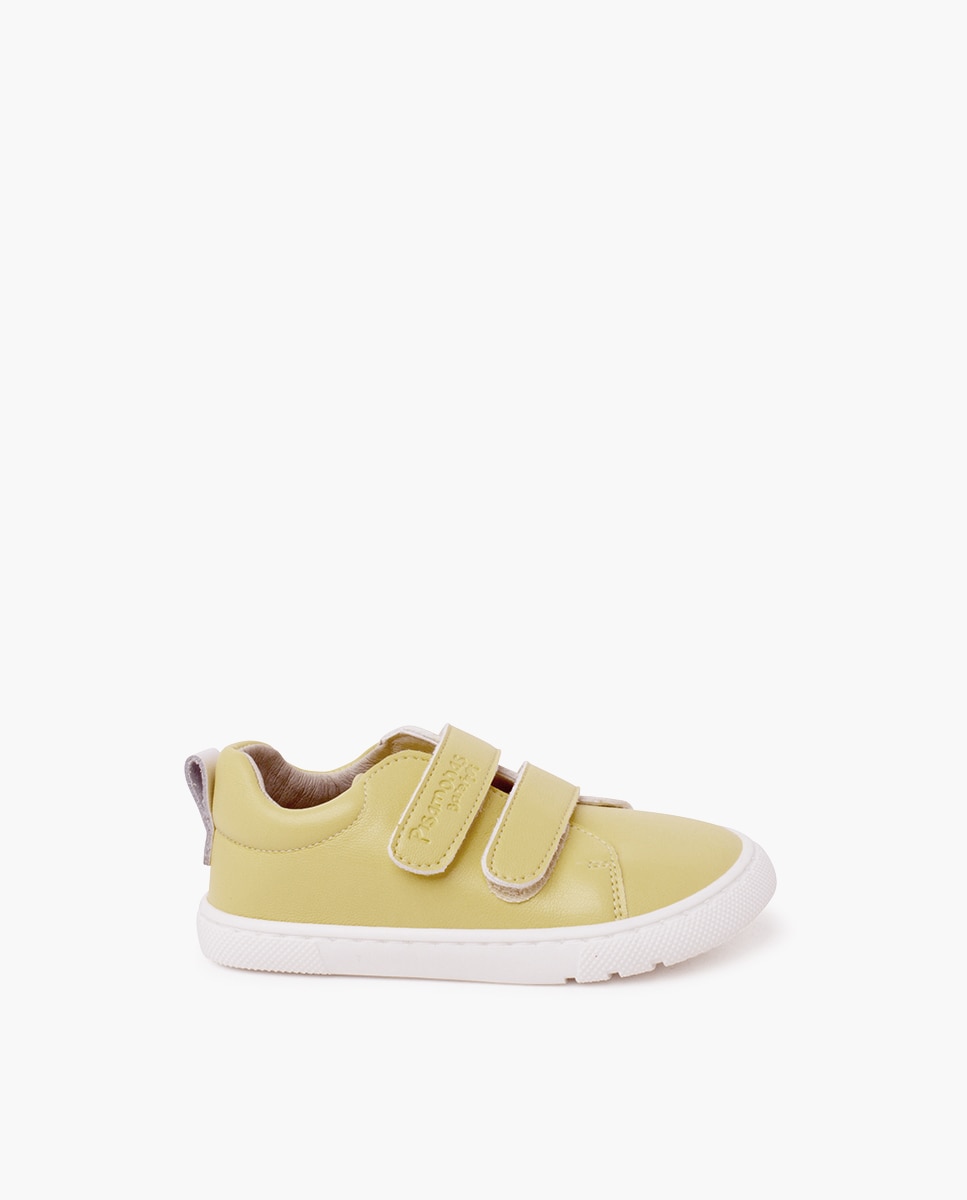 Zapatillas de lona de niña barefoot colores doble tira - Pisamonas - Verde Oliva Verde Oliva-1