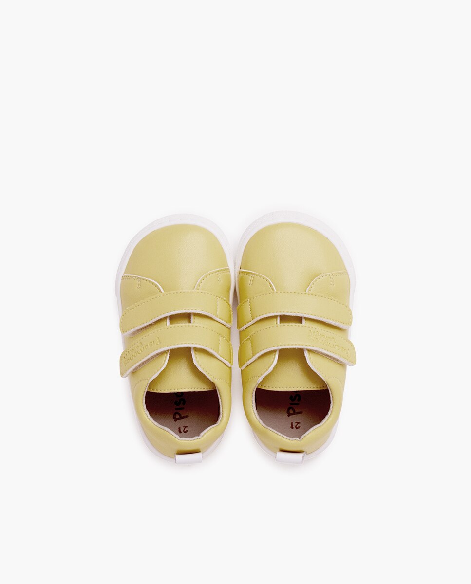 Zapatillas de lona de niña barefoot colores doble tira - Pisamonas - Verde Oliva Verde Oliva-4